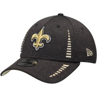 Men's New Orleans Saints New Era Black Speed Shadow Tech 9FORTY Adjustable Hat 3066614